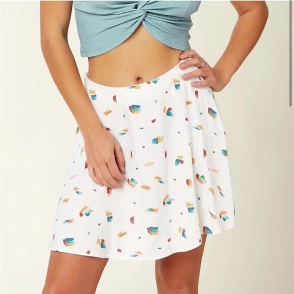 O'Neil Marlin Print Skater Mini Skirt Size XS - Picture 3 of 14